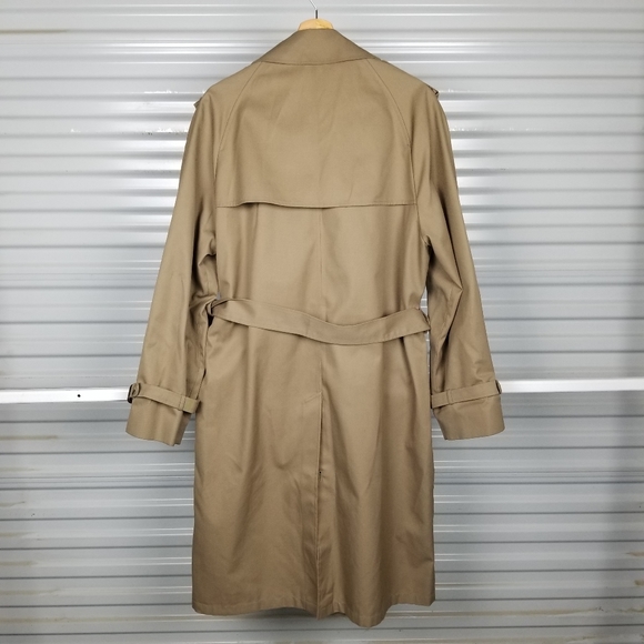 Nordstrom trench coat mens size 42 large unisex camel - Picture 8 of 10
